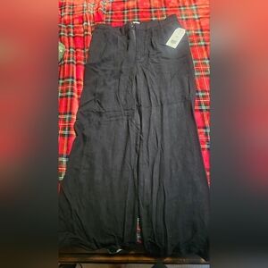 NWT..Wonderly LINEN RAYON BLACK PANT SIZE LARGE